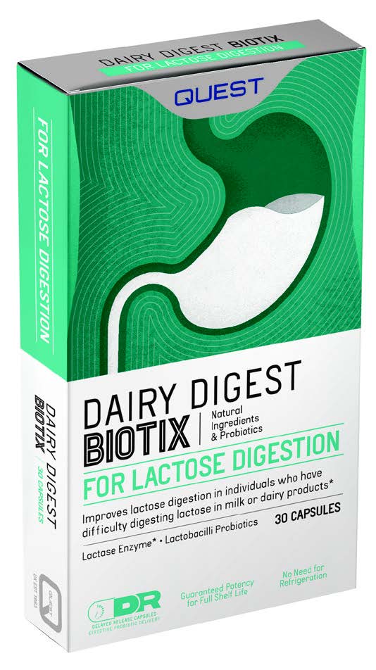 DAIRY DIGEST BIOTIX – 30 CAPSULES (prev now as LactaseBiotix) supplement
