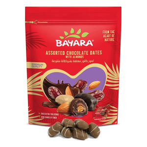 Bayara Dates With Almonds & Assorted Chocolate - 250g