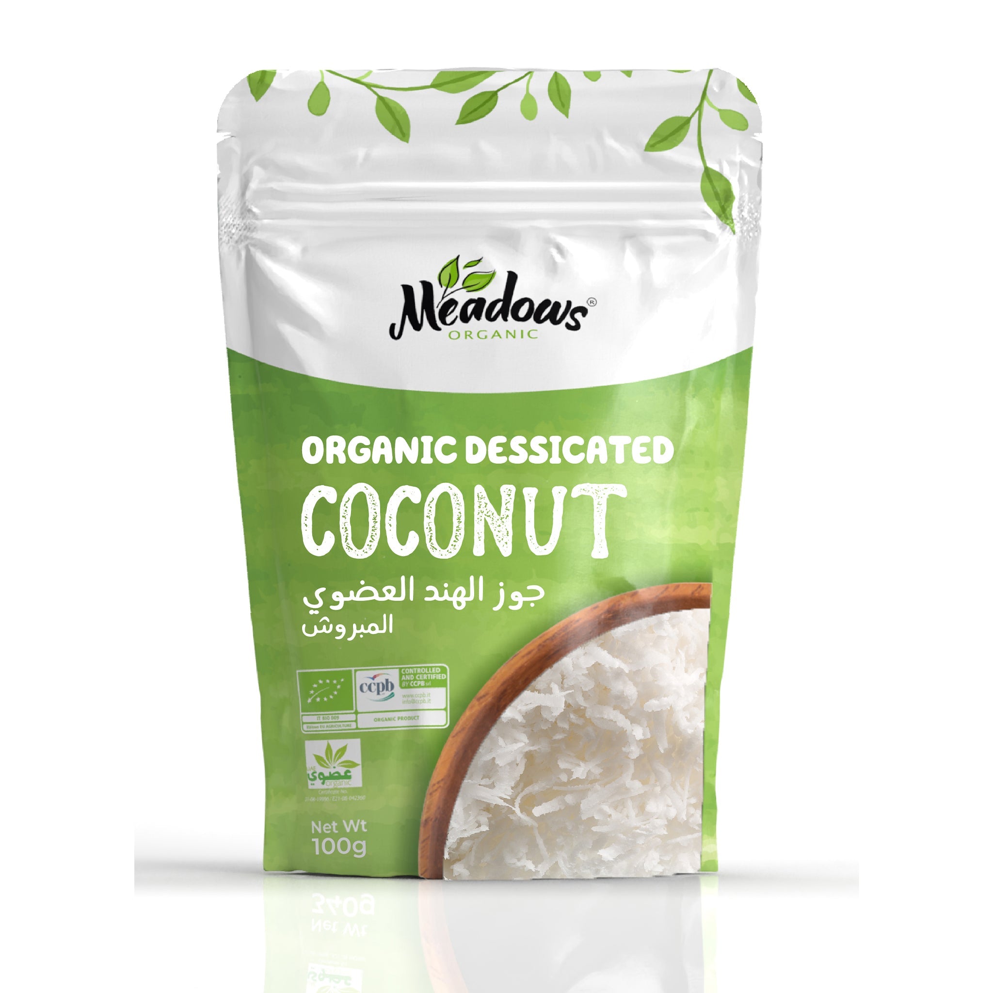 Meadows Organic desiccated coconut 100g