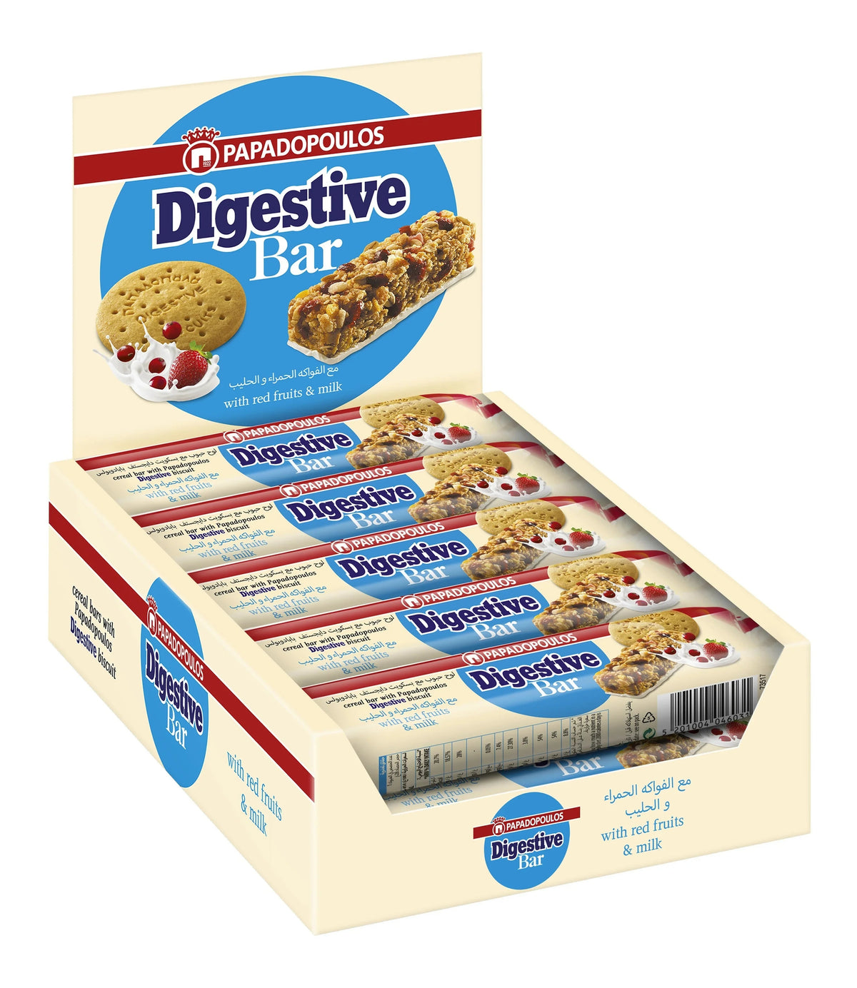 Digestive Fruit & Milk Cereal Bars - 28g 5 x 28g