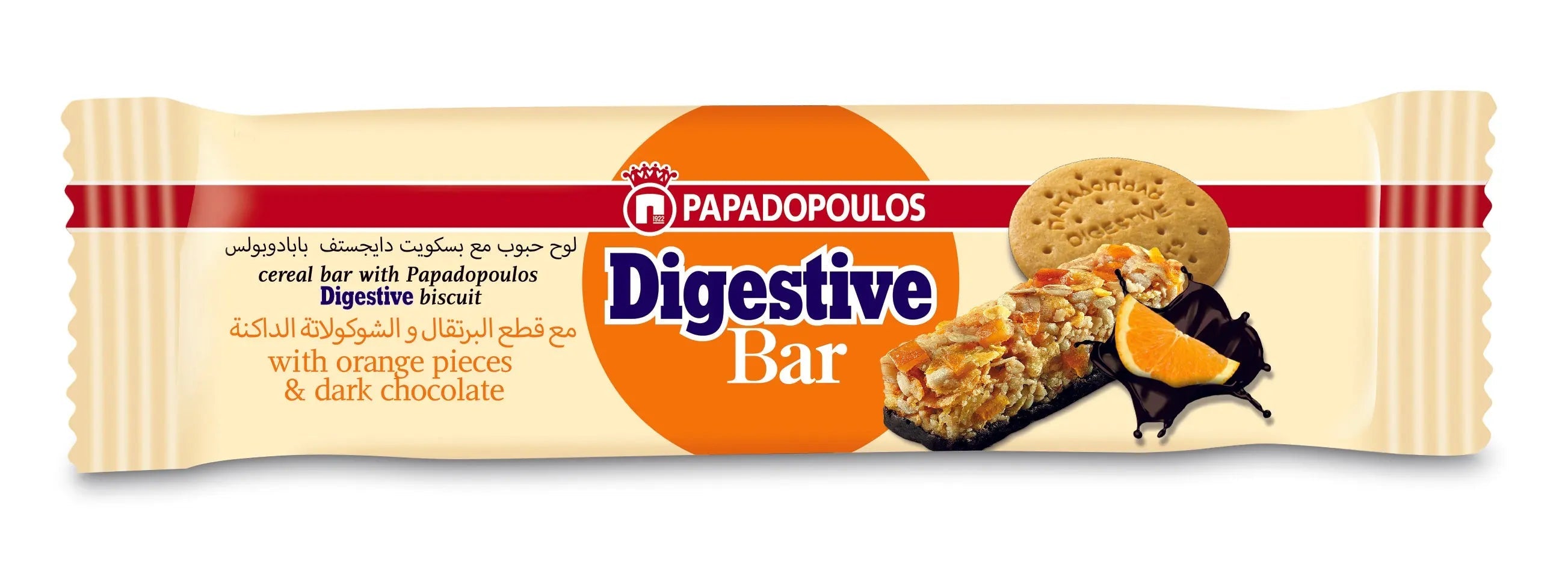 Digestive Bar with Orange and Dark Chocolate