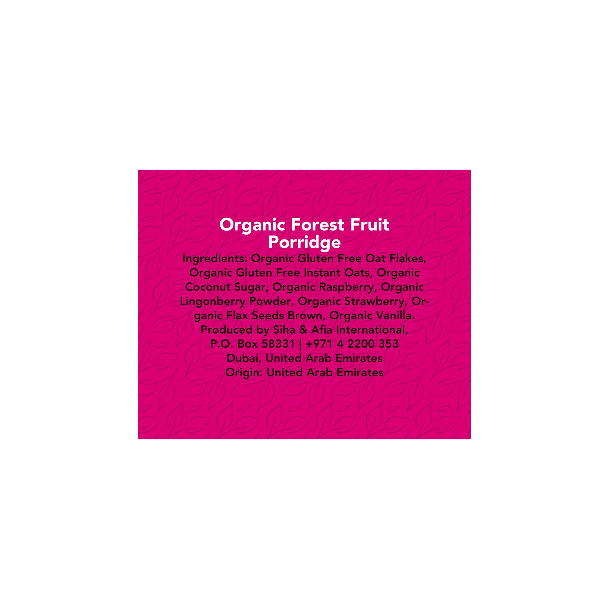 Meadows Organic Forest Fruit Porridge
