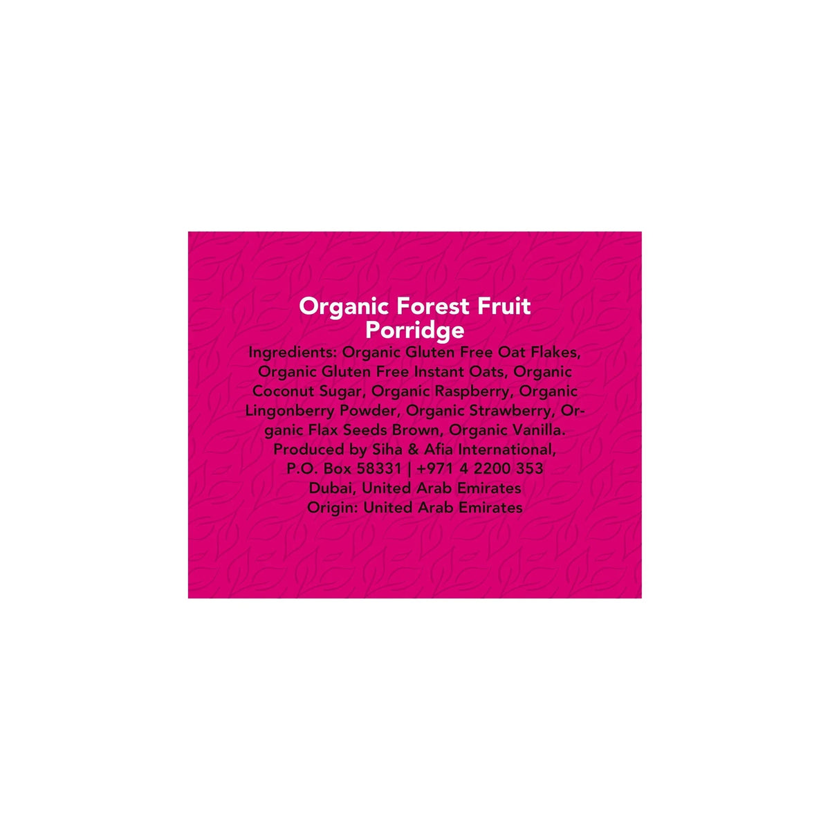 Meadows Organic Forest Fruit Porridge - 400g
