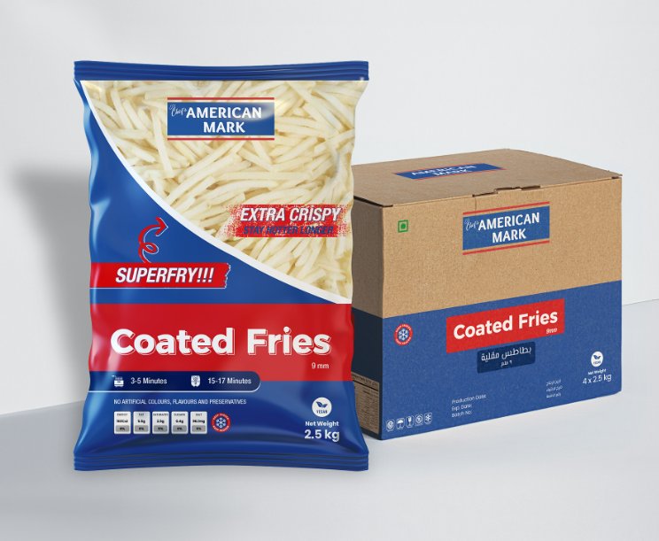 French fries 9x9mm (non-coated)
