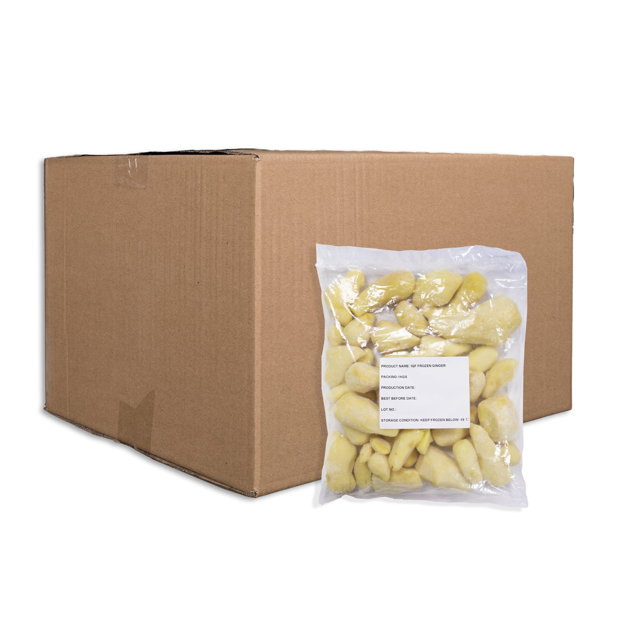Frozen Peeled Ginger (10×1 kg)