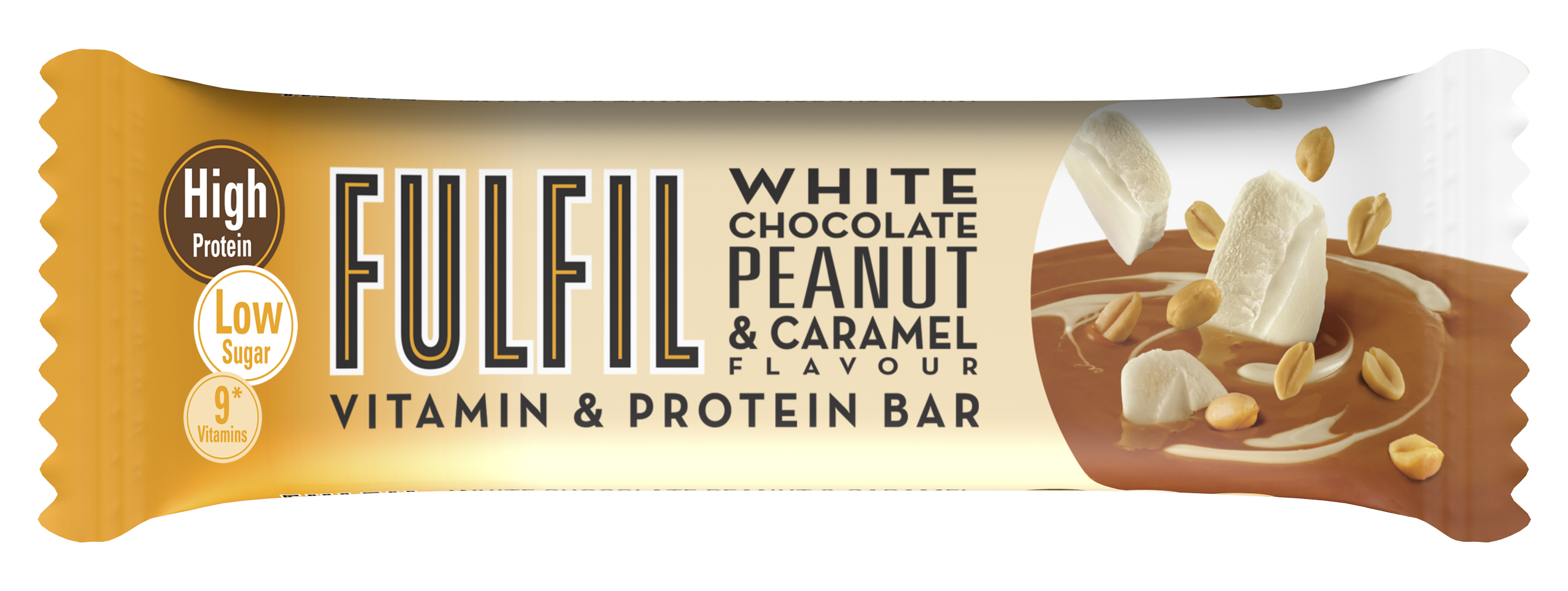 Fulfil White Chocolate Peanut & Caramel Flavour ,Low Sugar, High Protein, With 9 Vitamins