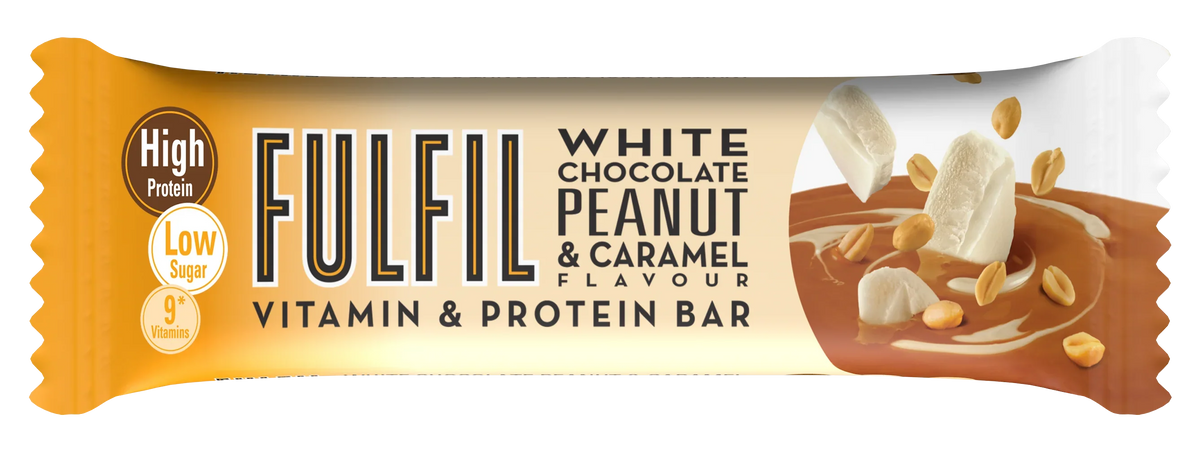 Fulfil White Chocolate Peanut & Caramel Flavour Low Sugar High Protein Bar 55G 15 x 55G