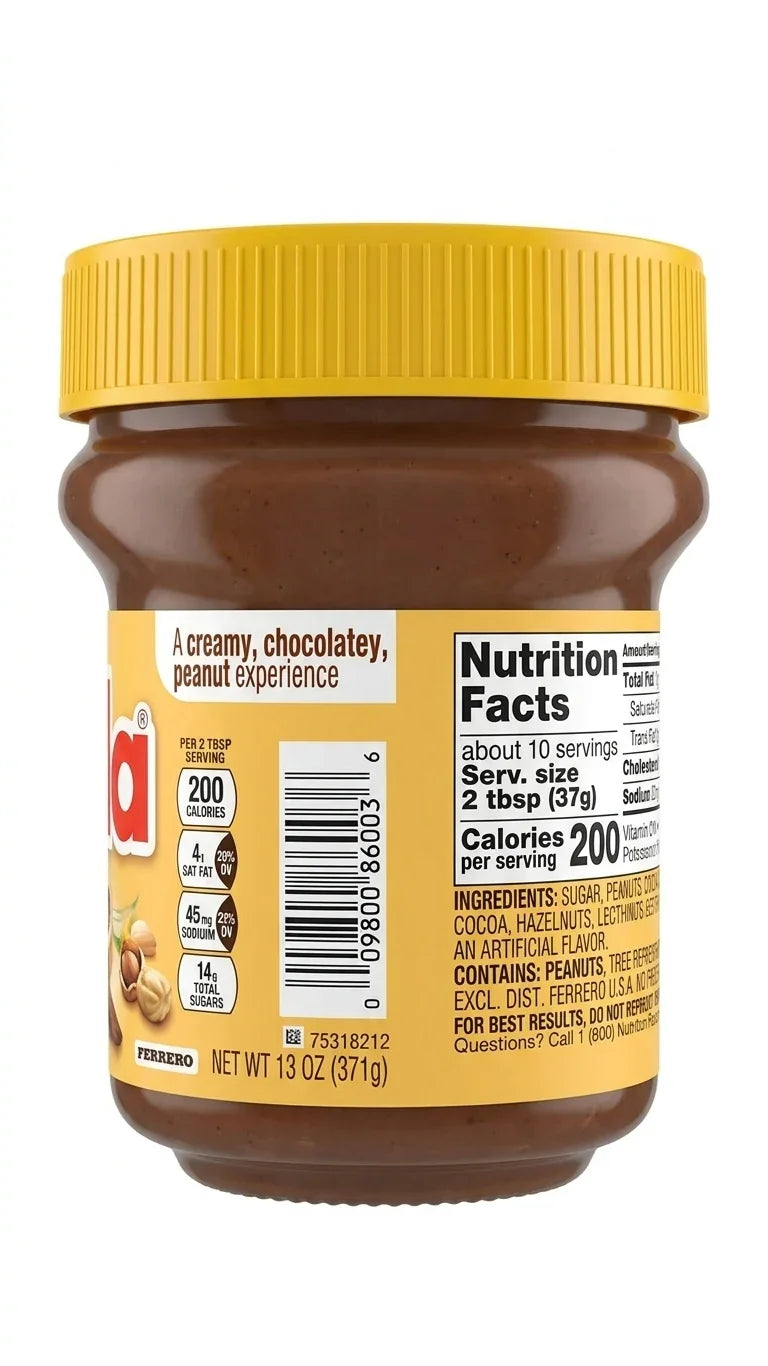 Nutella Smooth & Creamy Peanut Spread With Cocoa - 371 g