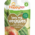 HappyTOT Organics Love My Veggies Apples, Zucchini, Green Beans & Spinach Pouch 120g