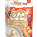 HappyTOT Organics Super Morning Apples, Cinnamon, Yogurt, Oats & Chia Pouch 113g