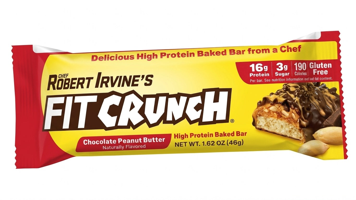 FITCRUNCH Chocolate Peanut Butter High Protein Baked Bar 46g
