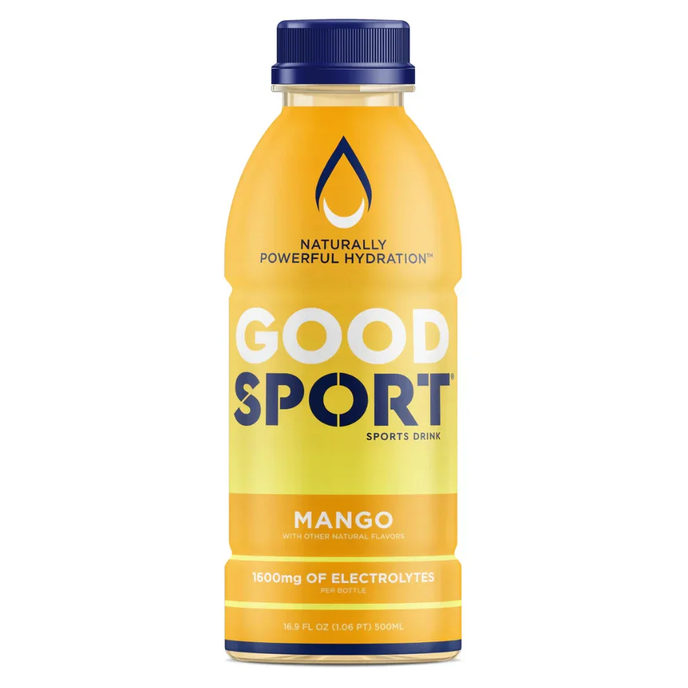 GoodSport Mango sports drink bottle with electrolytes, plant-based hydration, iPlantBased UAE