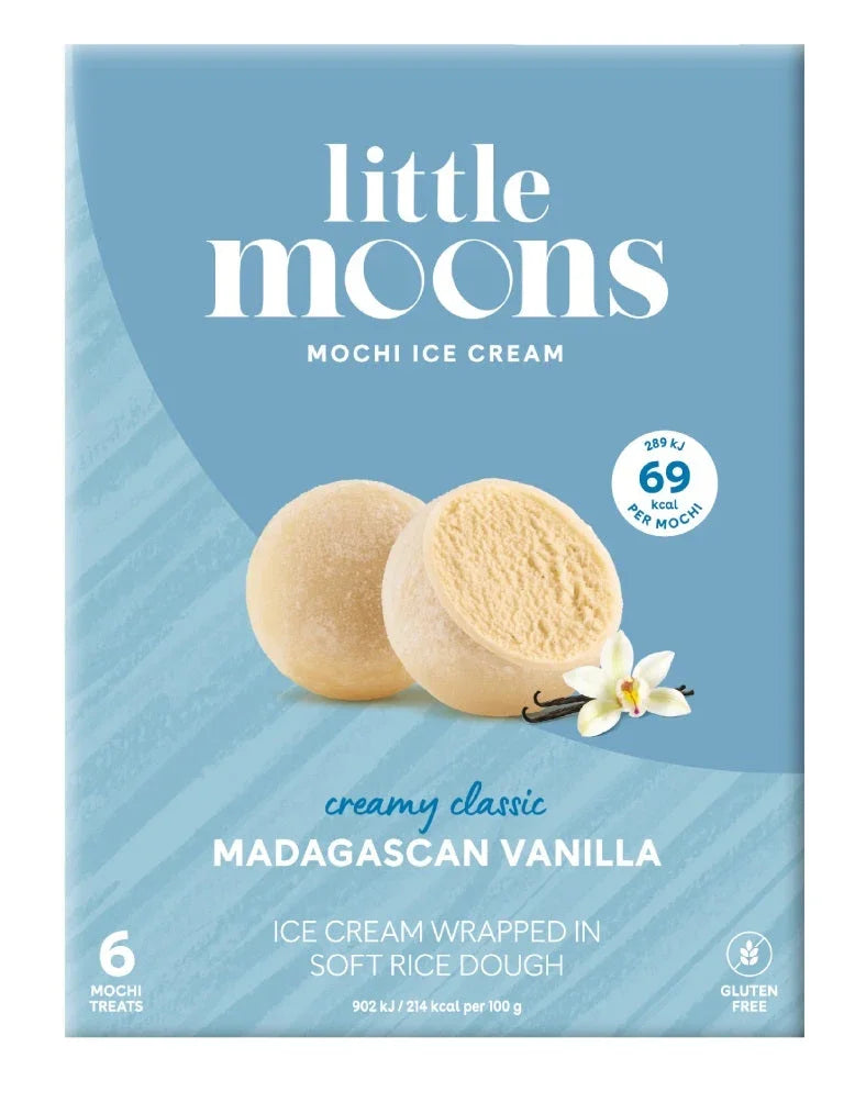 Little Moons Frozen 6 Mochi Ice Cream Madagascan Vanilla 192g