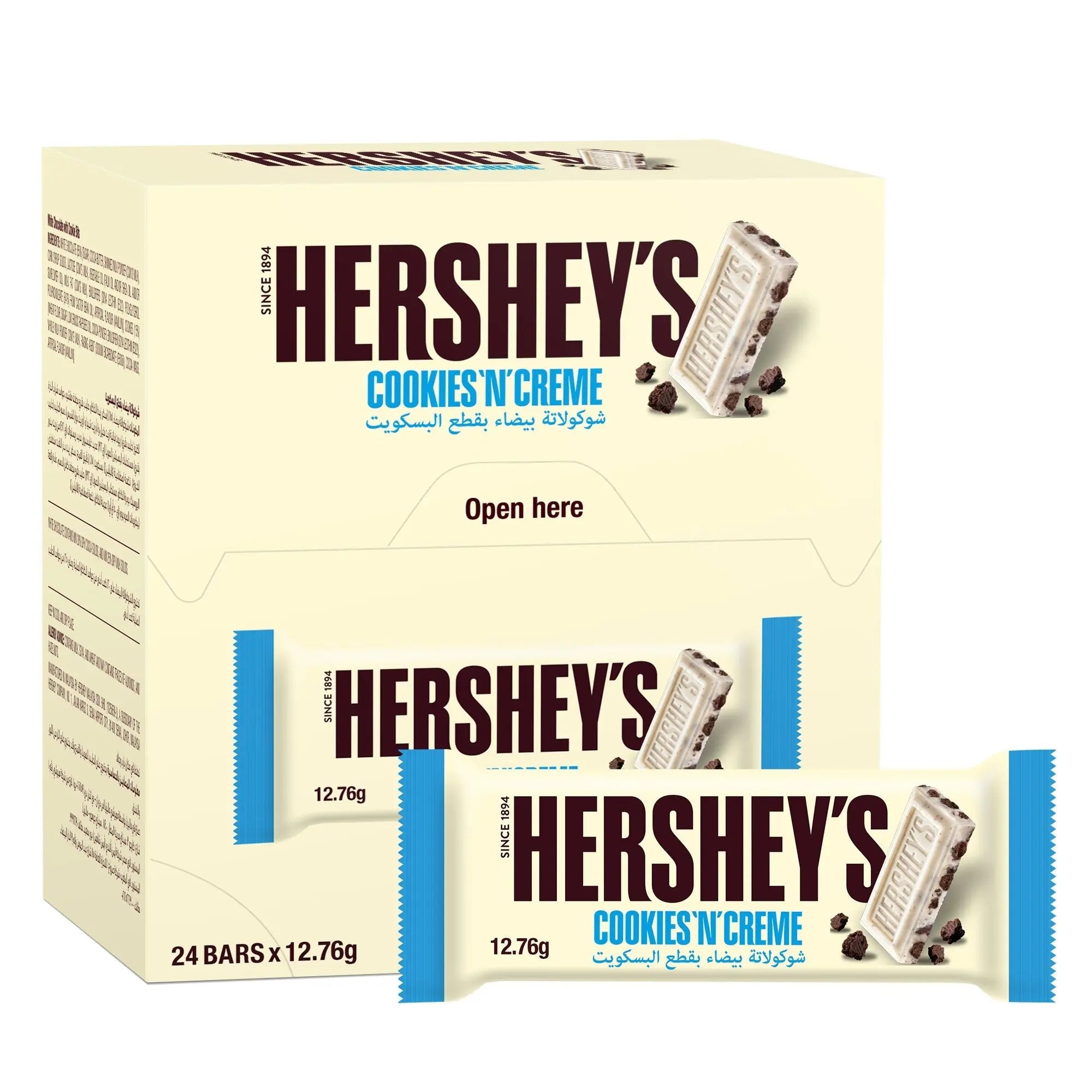 Hershey's Cookies And Creme Chocolate 12.76g Pack Of 24 (306g)