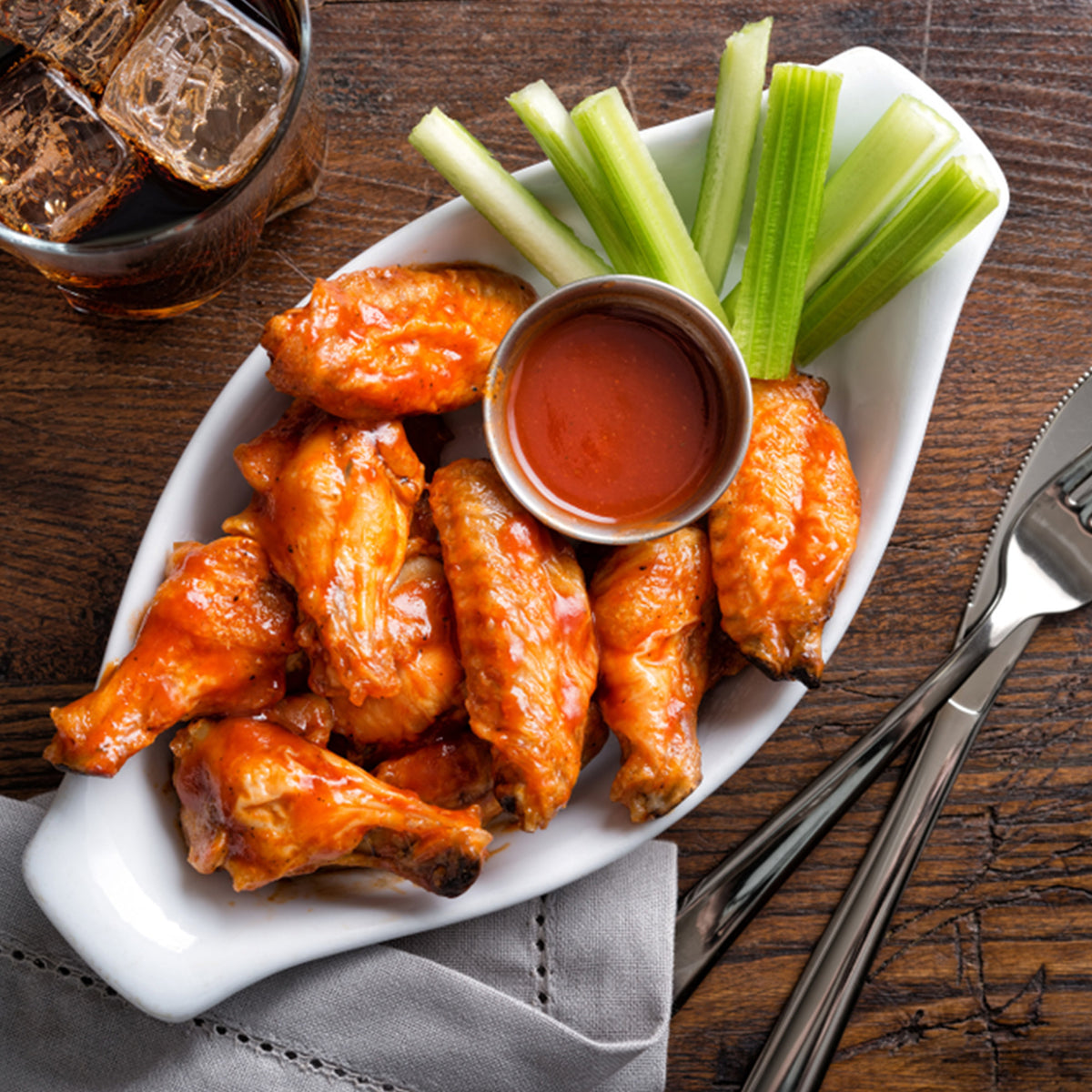 Hot Chicken Wings (Precooked) (6 pcs)