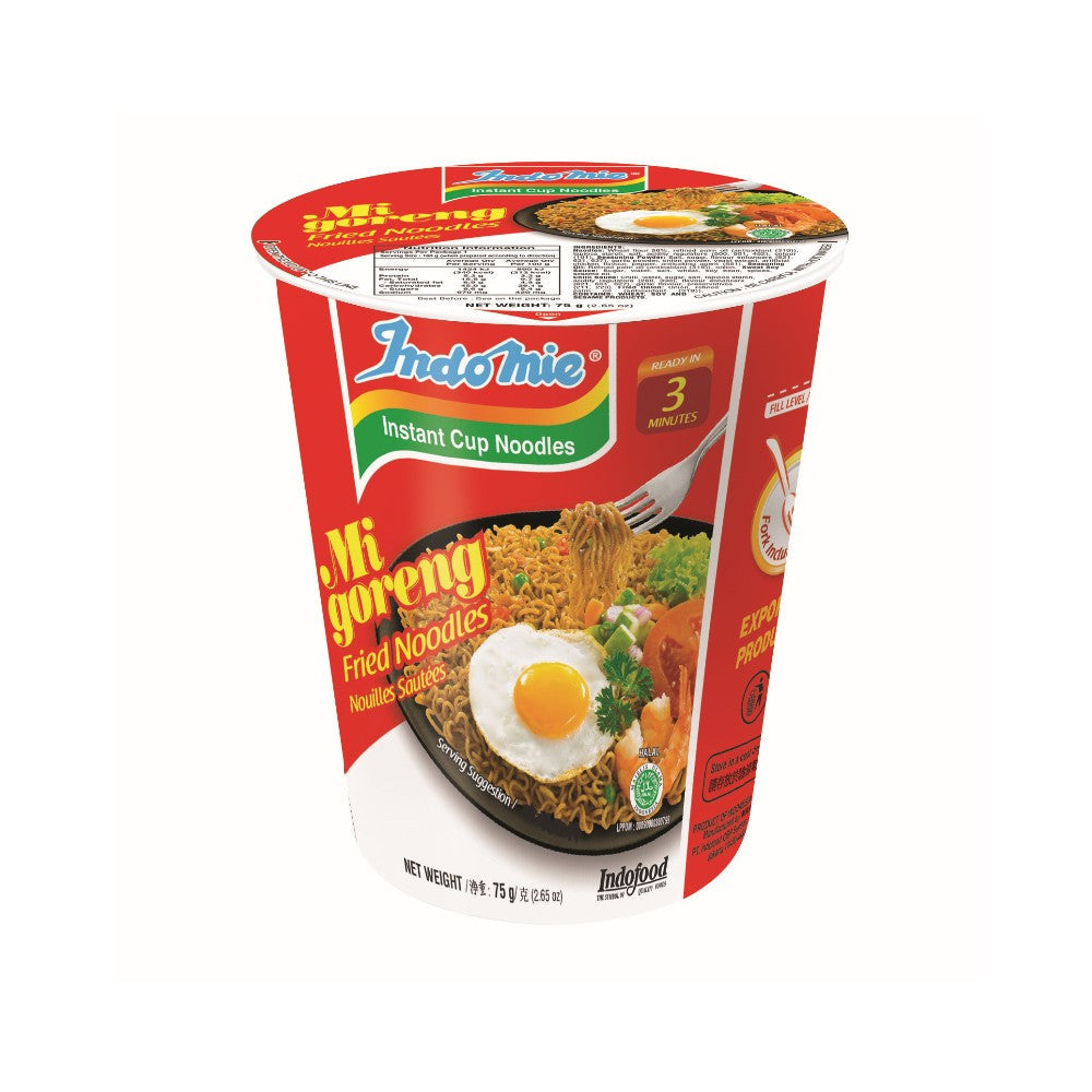 Indomie Mi Goreng Instant Cup Fried Noodles, Original Flavour -75gm