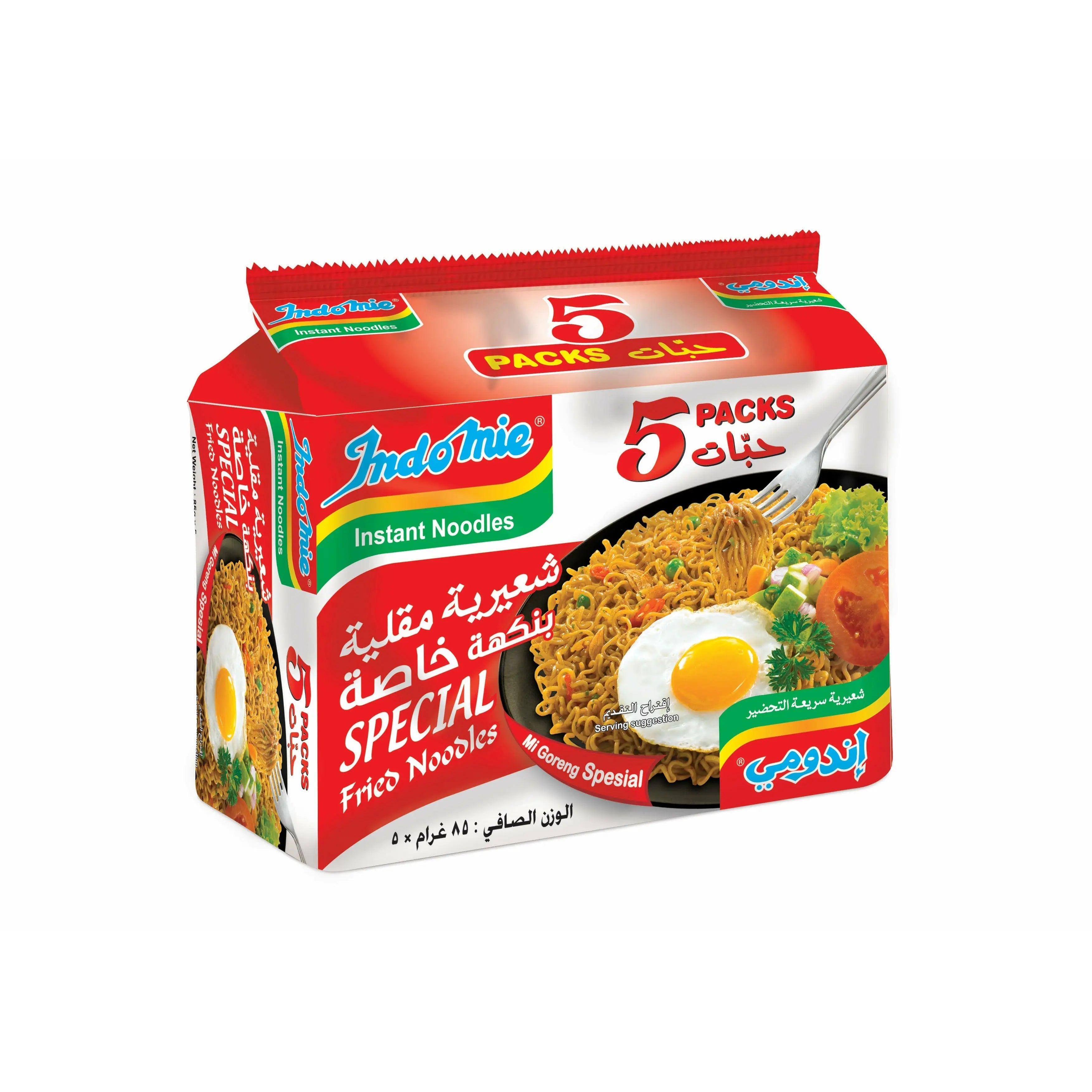 Indomie Special Instant Fried Noodles with Seasoning Powder and Sauce, (Pack of 5  85 g Each)