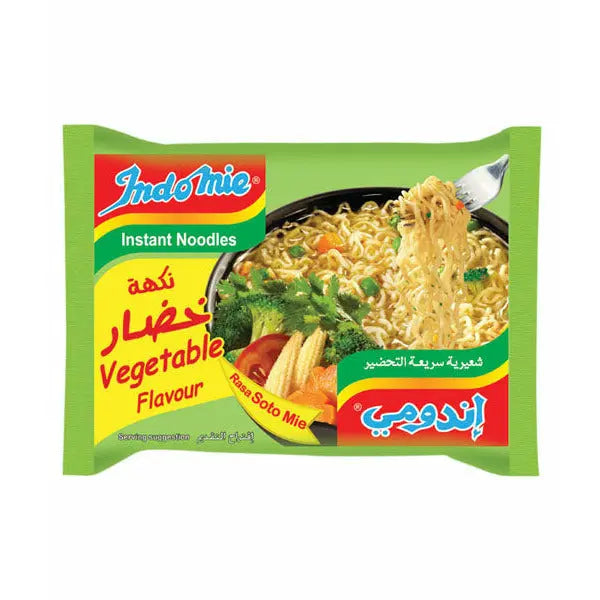 Indomie Soto Instant Noodles, Vegetable Flavour with Seasoning Powder and Sauce (Pack of 5 - 75 g Each)