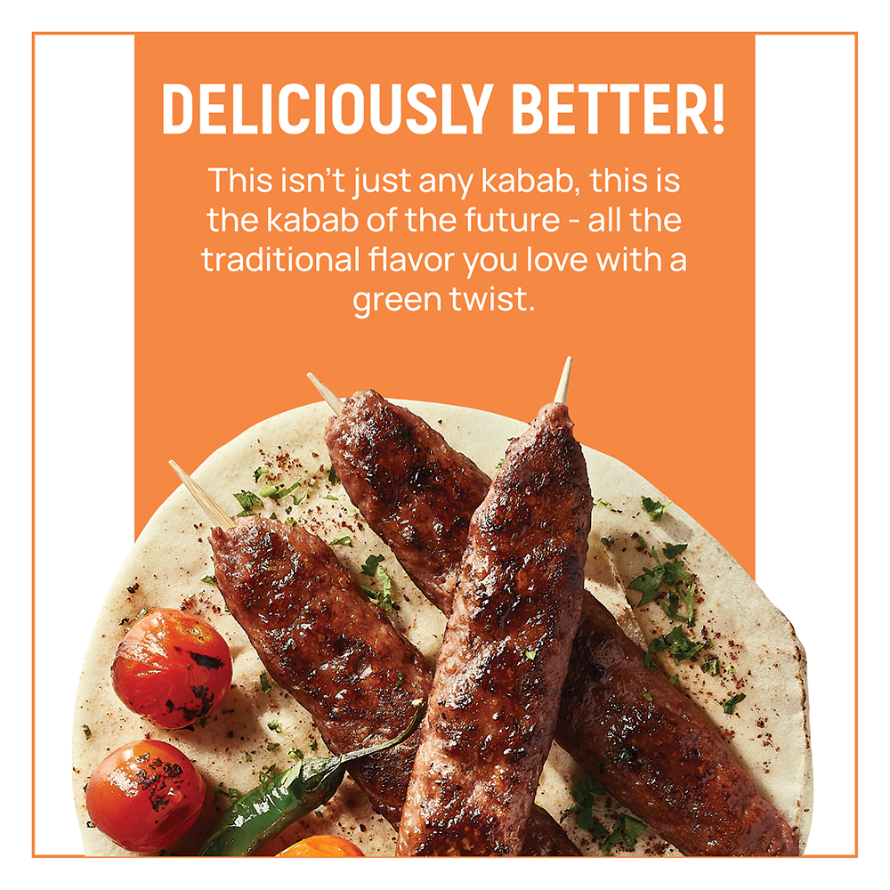 Switch Vegan Kabab 720g,100% Plant-Based, GMO-Free, Cholesterol-Free, Soy-Free, Gluten-Free Halal (12 Skewers) (Frozen)