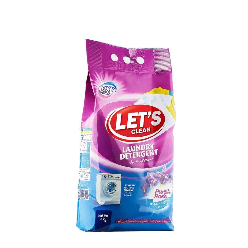 Let's Clean Detergent Powder For Automatic Purple Rose - 4KG