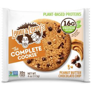 Lenny & Larry's Peanut Butter Chocolate Chip Complete Cookie, Plant Based Proteins, Non GMO,113gm