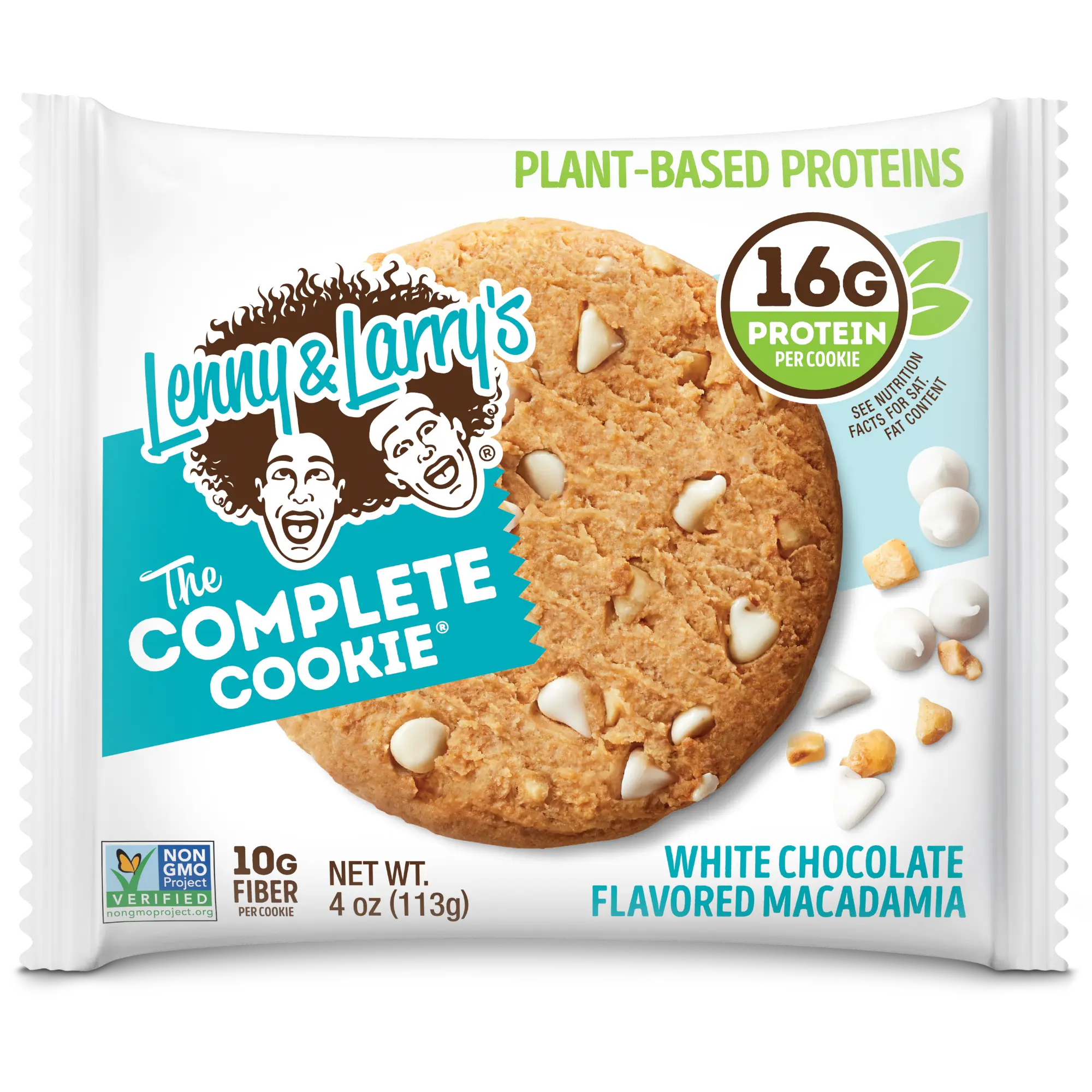 Lenny & Larry's White Chocolate Macadamia Complete Cookie, Plant Based Proteins, Non GMO,113gm