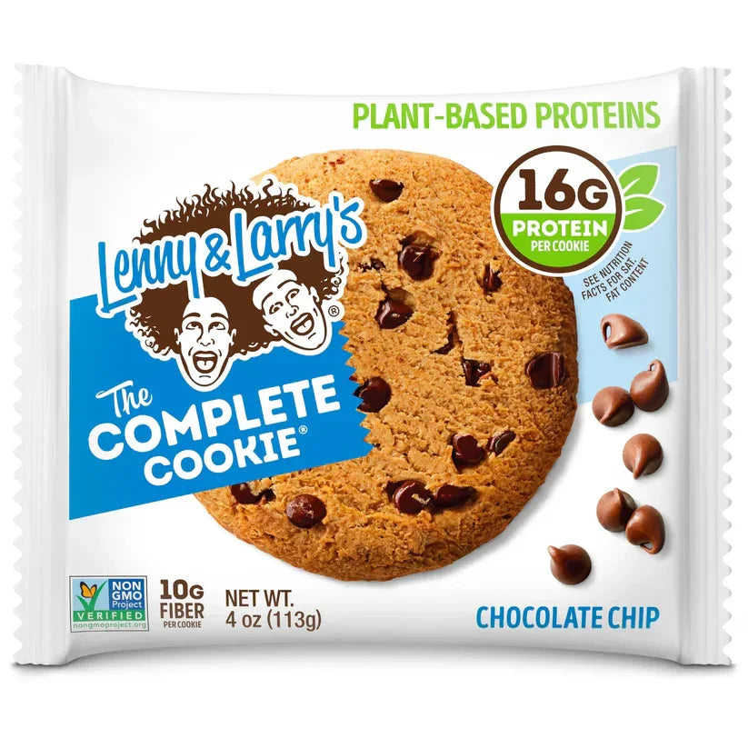 Lenny & Larry's Complete Cookie chocolate chip, plant-based protein vegan snack, 4oz pack