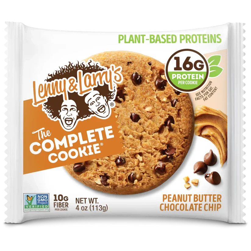 Lenny & Larry's The Complete Cookie peanut butter chocolate chip, plant-based protein snack