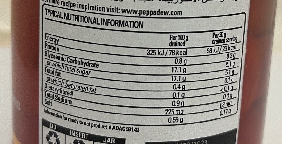 Peppadew Mild Piquante Peppers Whole 400g