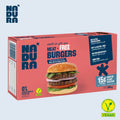 Nadura Meat-Free Burgers box with vegan plant-based burger image, high protein, UAE store