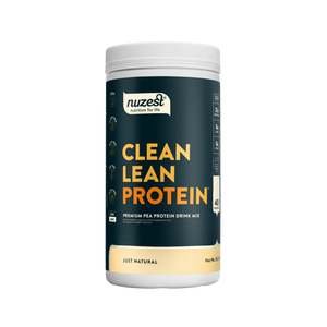 Nuzest Clean Lean Protein container on a white background