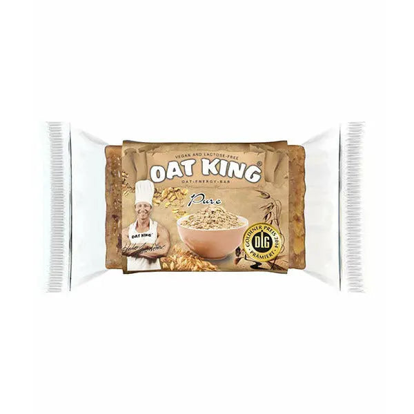 Oat King Pure vegan oat bar in white packaging, shown on iPlantBased UAE plant-based food store