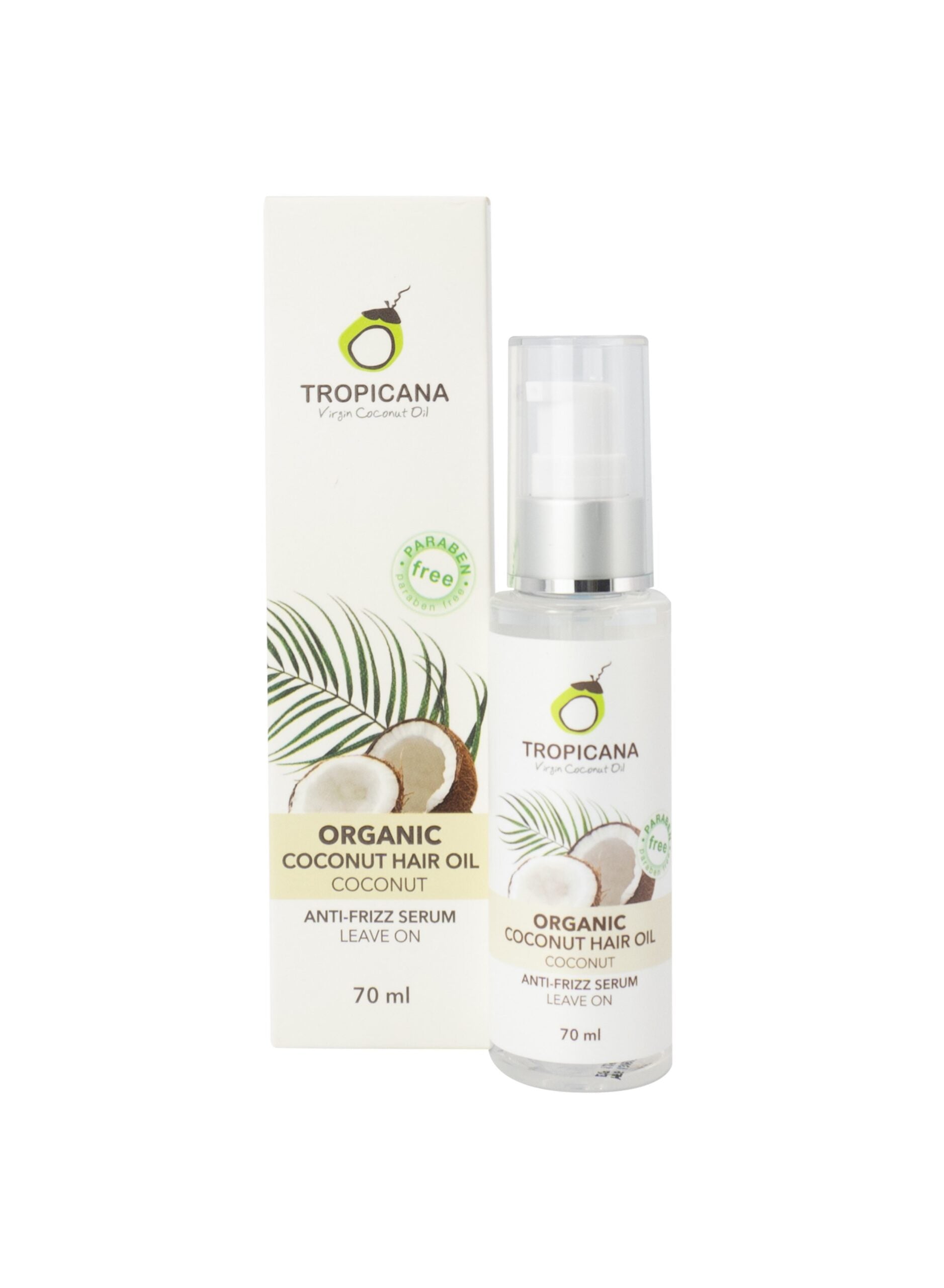 Organic Coconut Hair Oil Coconut Anti-Frizz Serum Leave On