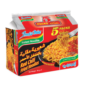 Indomie Red Chili Fried Noodles with Seasoning Powder and Sauce - Each