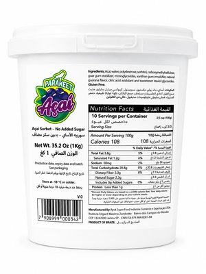 Parakeet Zero Acai Sorbet Bucket