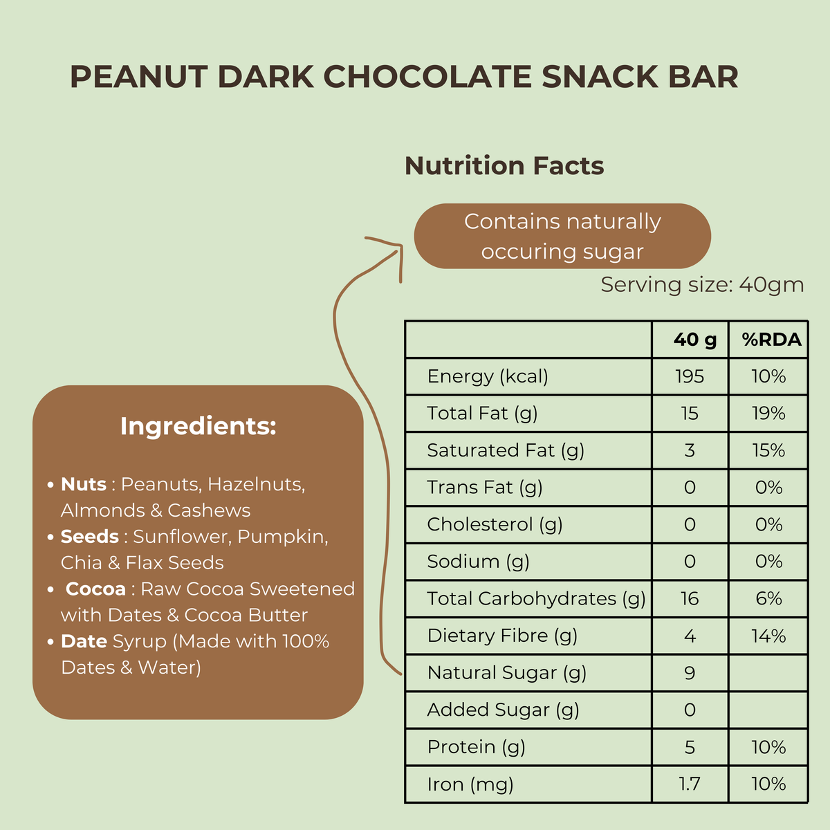 Nothing Silly - Peanut Dark Chocolate - 1 Bar