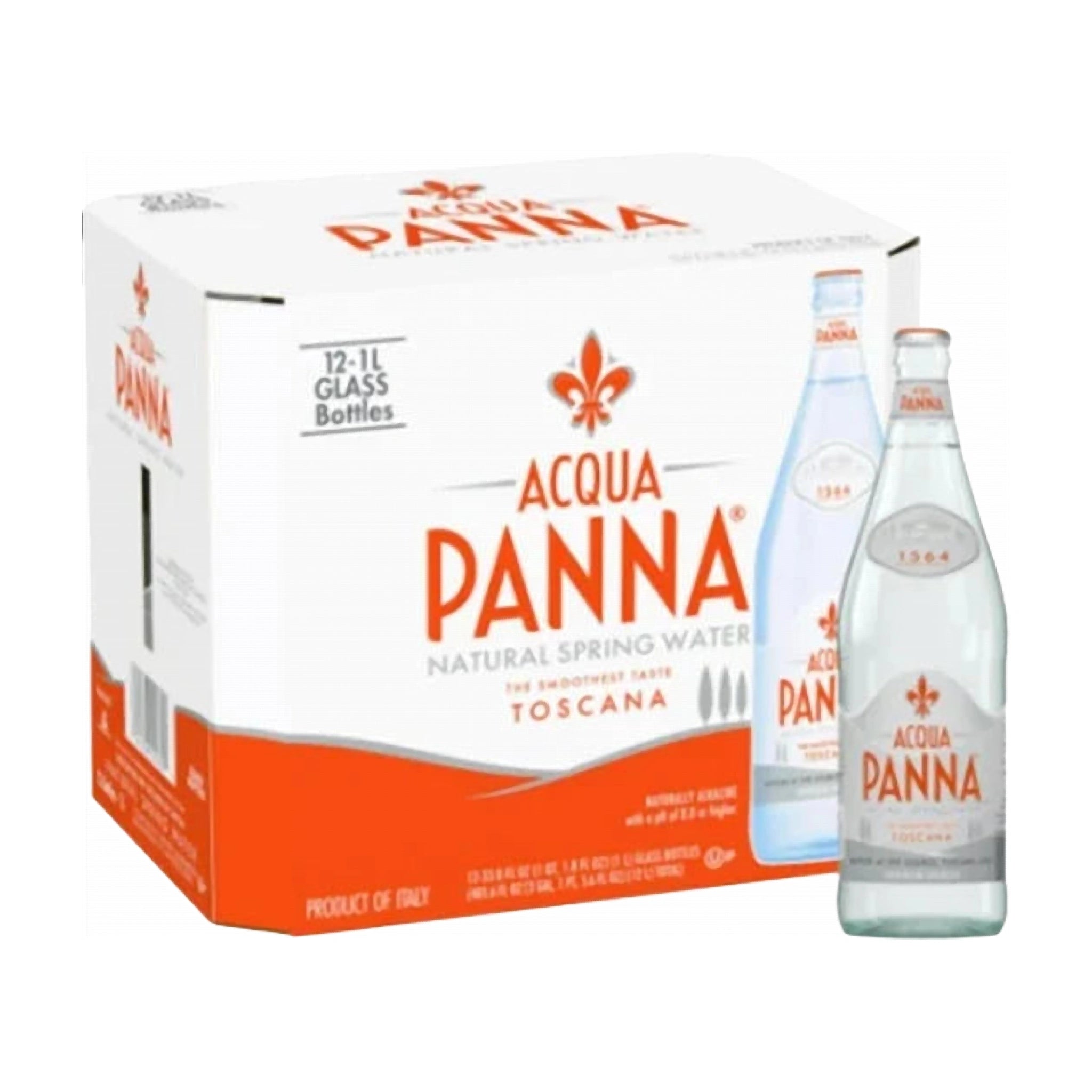 Acqua Panna Glass Bottle Natural Still Water 1L x 12