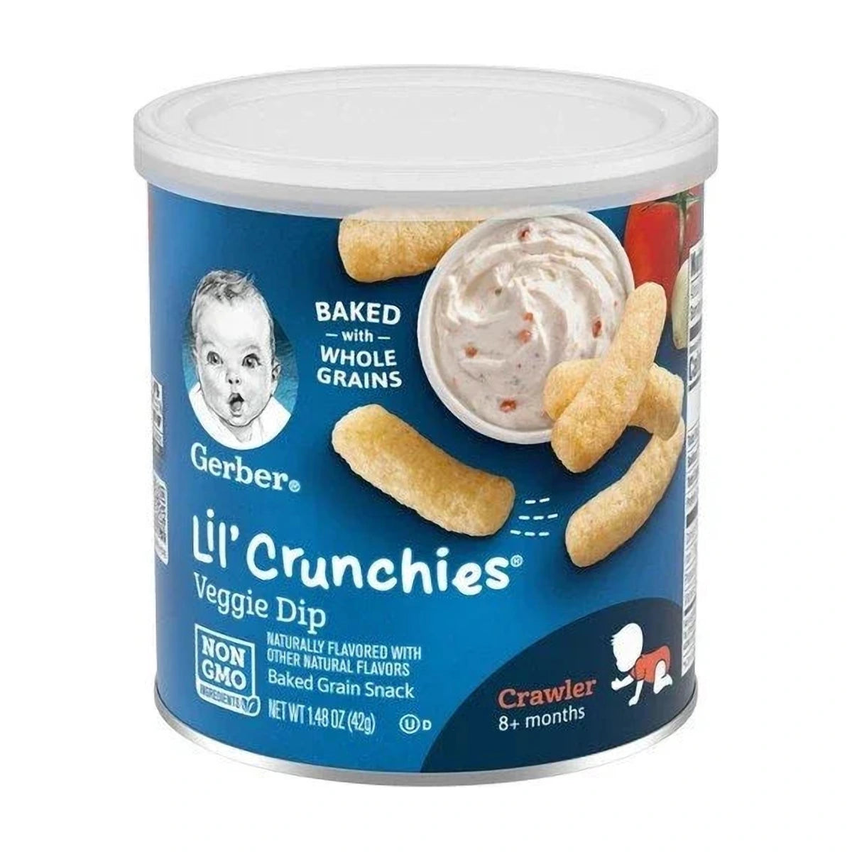Gerber Lil' Crunchies, Veggie Dip, Crawler 42g | Welaza