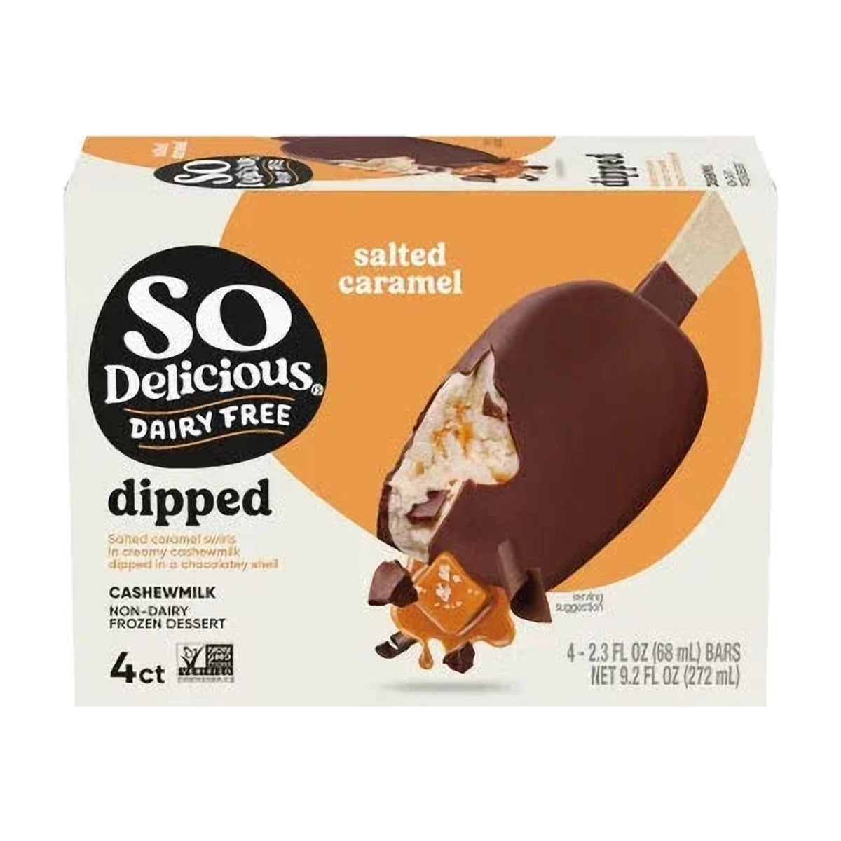 So Delicious Dairy Free Dipped Salted Caramel Frozen Dessert 272ml | Welaza