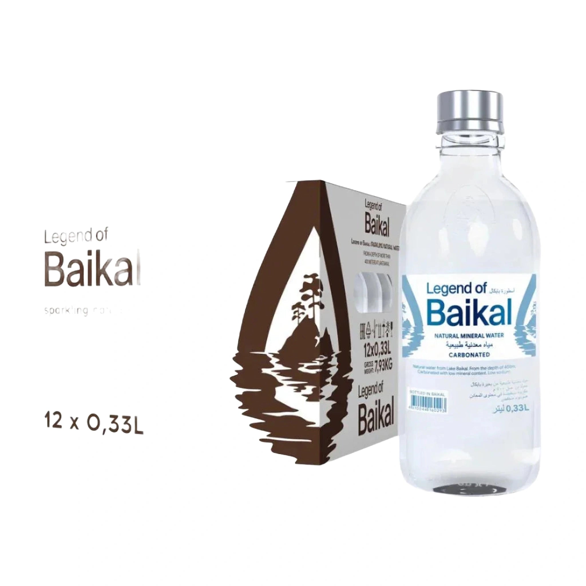 Legend of Baikal Sparkling Natural Mineral Water 12 x 330ml
