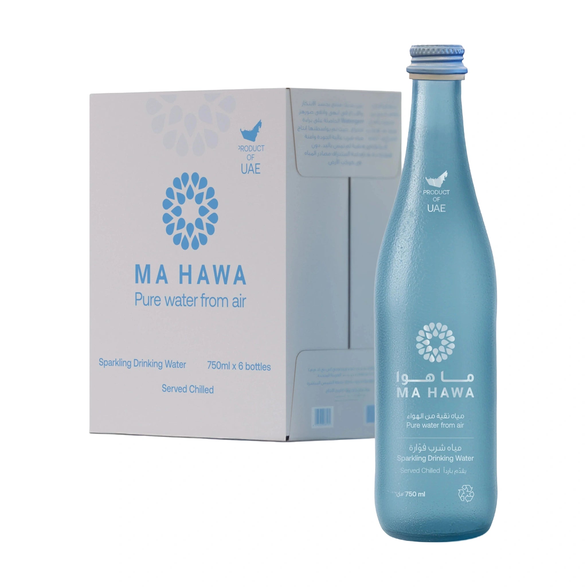 Ma Hawa Bottled Drinking Sparkling Water 750ml x 6