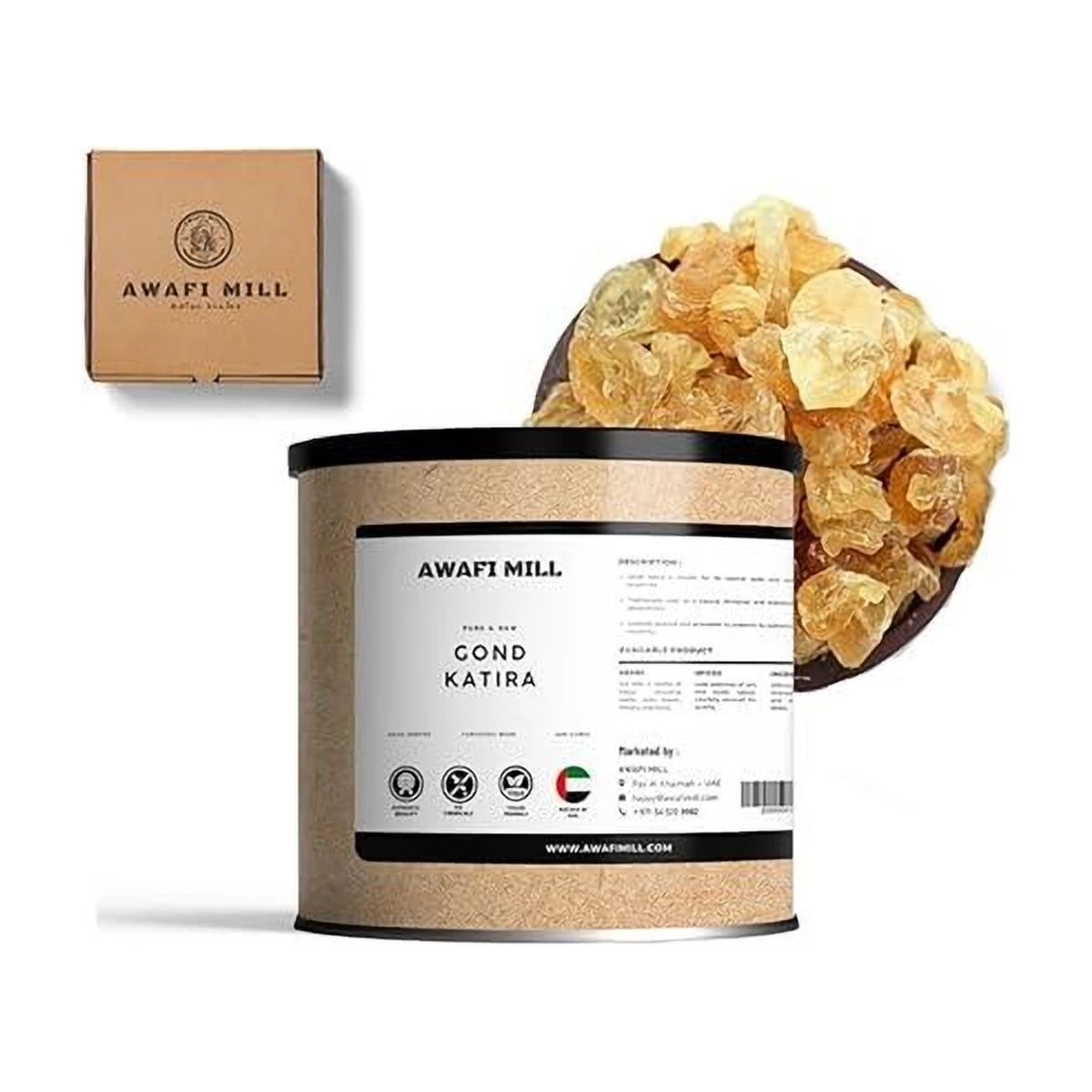 AWAFI MILL Gond Katira | Tragacanth Gum - - 100 g | 3.5 Oz | Welaza