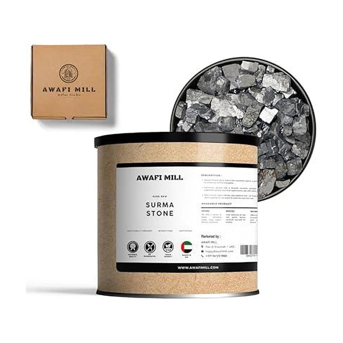 AWAFI MILL Surma Stone | Kohl Stibnite - 100 g | 3.5 Oz | Welaza