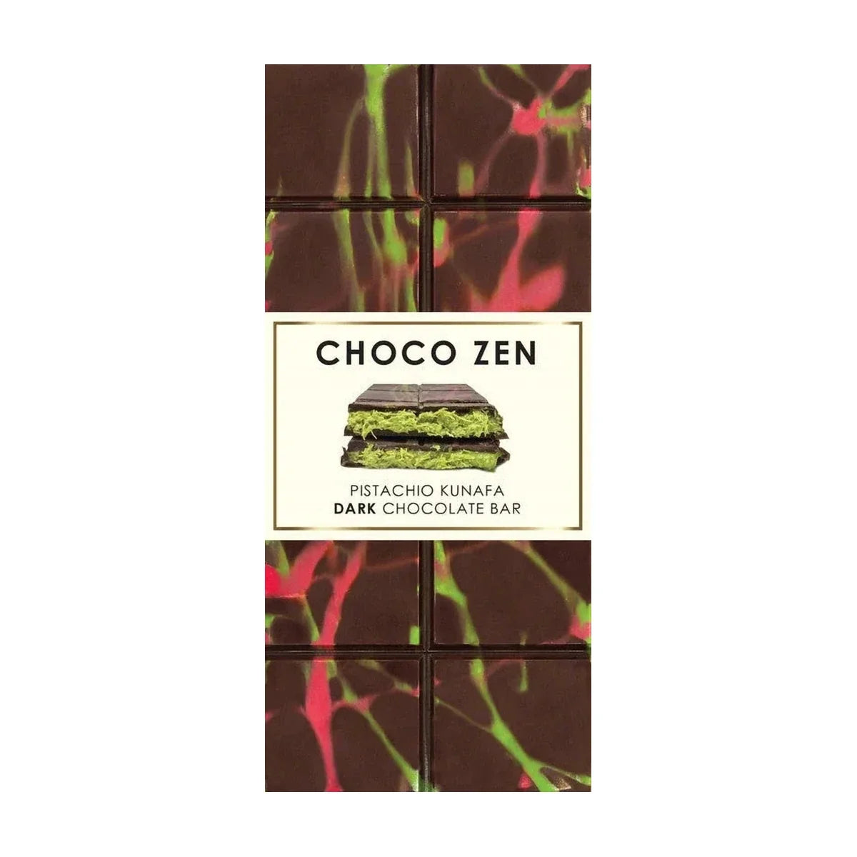 Choco Zen Pistachio Kunafa Dark Dubai Chocolate Bar - 190g