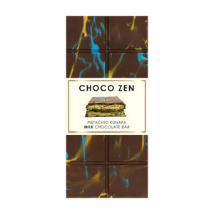 Choco Zen Pistachio Kunafa Milk Dubai Chocolate Bar - 100g