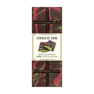 Choco Zen Pistachio Kunafa Dark Dubai Chocolate Bar - 65g - View 2 | Welaza