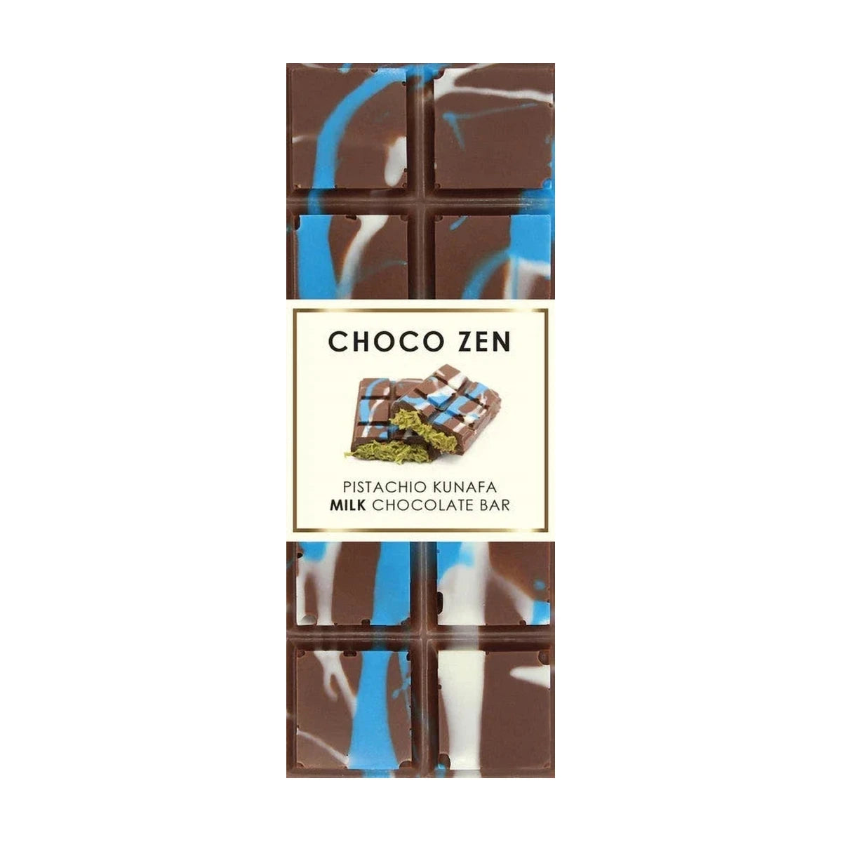 Choco Zen Pistachio Kunafa Milk Dubai Chocolate Bar - 65g | Welaza