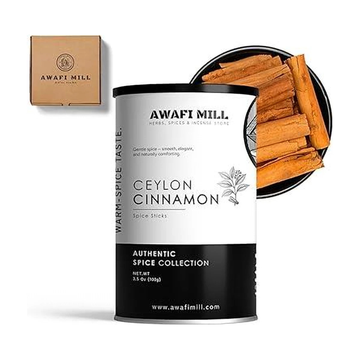 AWAFI MILL Sri Lankan Ceylon True Cinnamons - 100 g | 3.5 Oz | Welaza