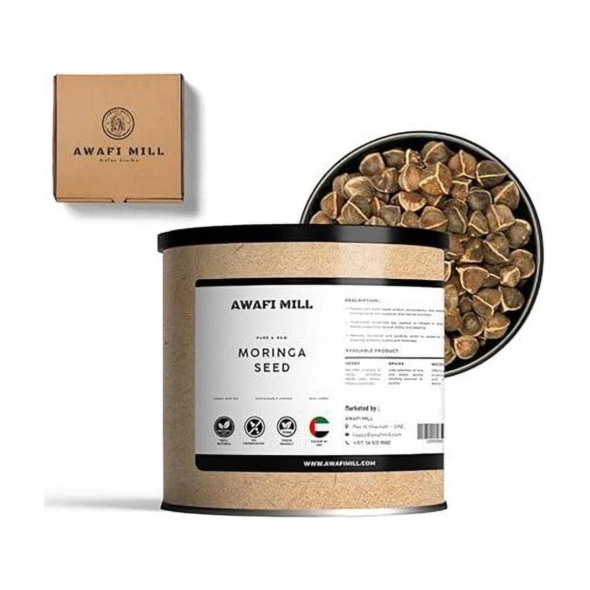 AWAFI MILL Moringa Seeds Moringa Oleifera - 100 g | 3.5 Oz | Welaza