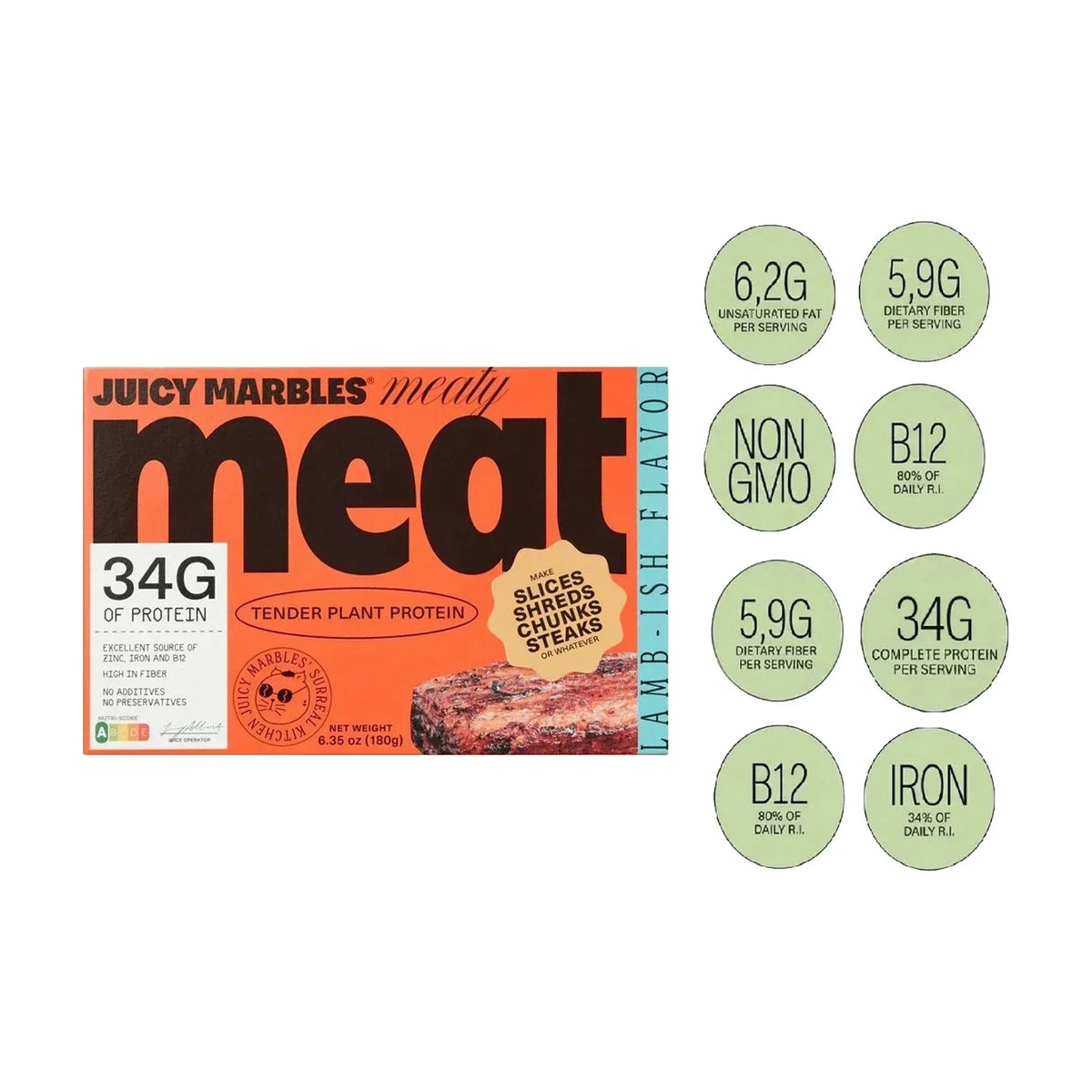 Juicy Marbles Meaty Meat Lamb-ish - Pack of 4
